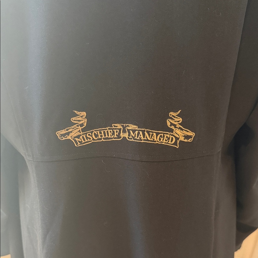 Torrid Harry Potter Black & Gold Embroidered Capelet Coat, Size 1 (XL) - Picture 12 of 16